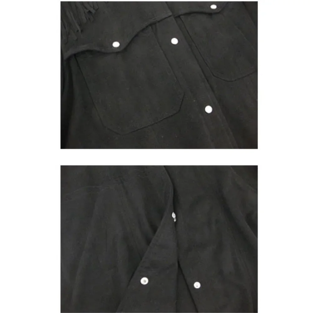 ZARA black suede shirt coat - Picture 4 of 11